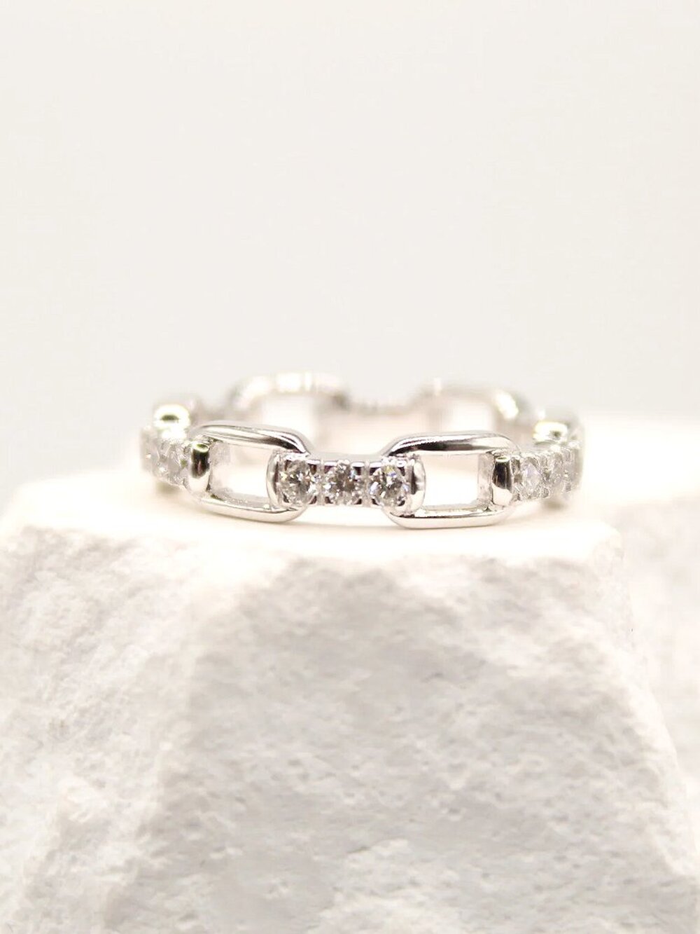 Stackable Vermeil Gold Diamond Rings - Picture 4 of 5